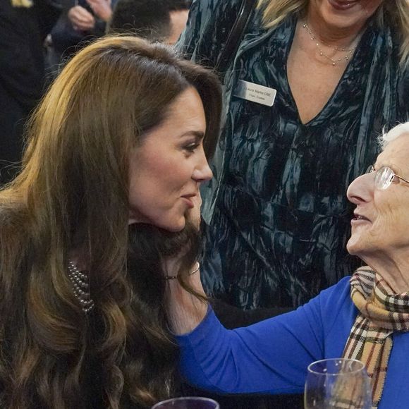 La princesse de Galles rencontre Yvonne Bernstein lors d'une cérémonie au Guildhall de Londres, pour commémorer la Journée de la mémoire de l'Holocauste et le 80e anniversaire de la libération d'Auschwitz-Birkenau. Lundi 27 janvier 2025. Londres, Royaume-Uni. Photo by Arthur Edwards/The Sun/PA Wire/ABACAPRESS.COM