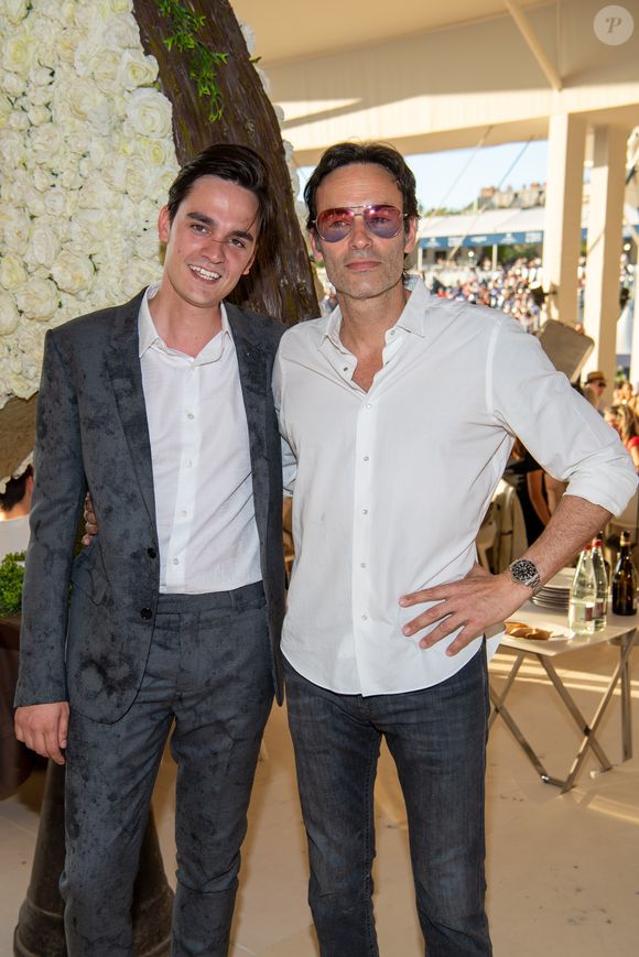 Exclusif - Anthony Delon et son frère Alain-Fabien Delon - Tente - Dîner - Longines Paris Eiffel Jumping au Champ de Mars à Paris, France, le 5 juillet 2019. Luc Castel/Bestimage