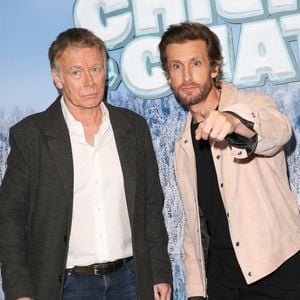 Franck Dubosc et Philippe Lacheau - Avant-première du film "Chien et chat" à l'UGC Normandie à Paris le 11 février 2024. © Coadic Guirec/Bestimage