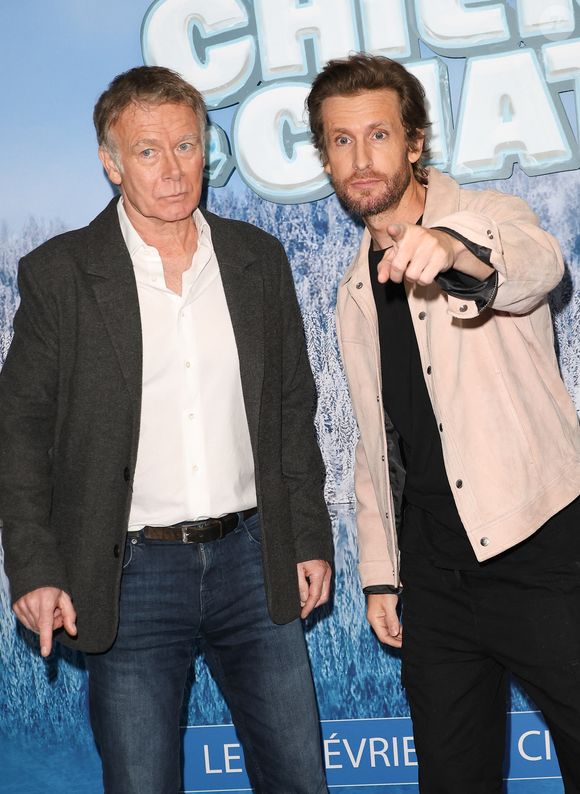 Franck Dubosc et Philippe Lacheau - Avant-première du film "Chien et chat" à l'UGC Normandie à Paris le 11 février 2024. © Coadic Guirec/Bestimage