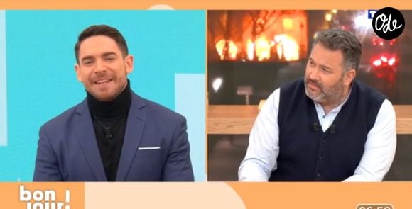 Ange Noiret et Bruce Toussaint dans la matinale "Bonjour !" sur TF1.

© TF1