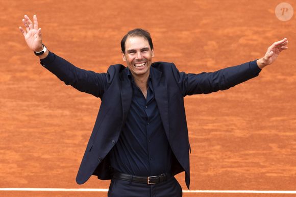 Cérémonie d'hommage pour Rafael Nadal le 25 mai 2025. © Cyril Moreau-Dominique Jacovides / Bestimage