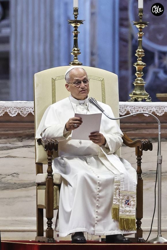 Le pape Léon XIV lors de l'audience générale hebdomadaire à la basilique Saint-Pierre au Vatican, le 26 août 2026. © Evandro Inetti/ZUMA Press Wire/Bestimage