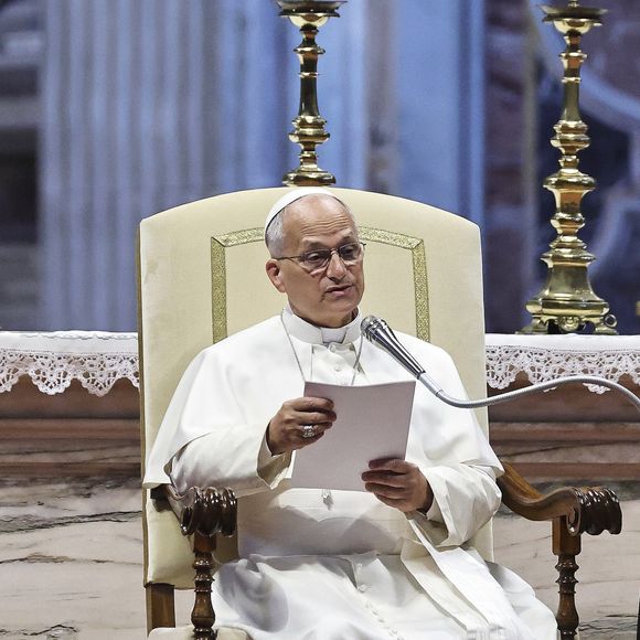 Le pape Léon XIV lors de l'audience générale hebdomadaire à la basilique Saint-Pierre au Vatican, le 26 août 2026. © Evandro Inetti/ZUMA Press Wire/Bestimage