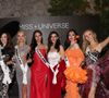 (de gauche à droite) Miss Estonie Valeria Vasilieva, Miss Mexique María Fernanda Beltrán, Miss Danemark Victoria Kjaer Theilvig, Miss Thaïlande Suchata Chuangsri, Miss Ouzbékistan Nigina Fakhriddinova, Miss Malaisie Sandra Lim, Miss Monténégro Rumina Ivezaj assistent au tapis rouge du Gala Miss Univers Catrinas à l'Antiguo Colegio de las Vizcainas à Mexico City, Mexique, le 1er novembre 2024. Photo by Yamak Perea/ Eyepix Group/ABAPRESS.COM