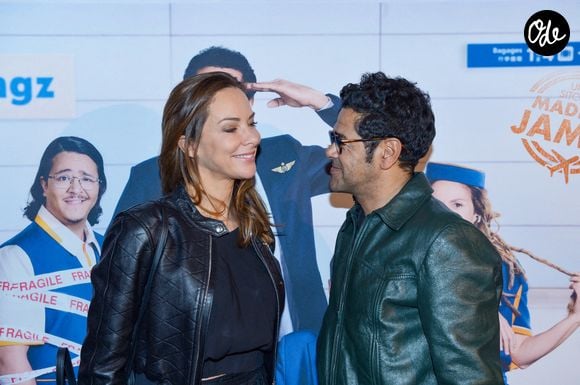 Exclusif - Jamel Debbouze et sa femme Mélissa Theuriau - After party de l'avant-première de la série "Terminal" à l'hôtel des Italiens (ancien siège du Crédit Lyonnais) à Paris le 8 avril 2024. © Rachid Bellak/Bestimage