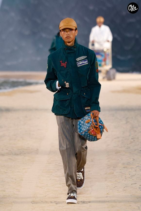 Défilé de mode Louis Vuitton Prêt à Porter Collection Homme Printemps/Été 2027 lors de la Fashion Week de Paris, à la Cité Internationale Universitaire de Paris, France, le 23 juin 2026. © Bestimage