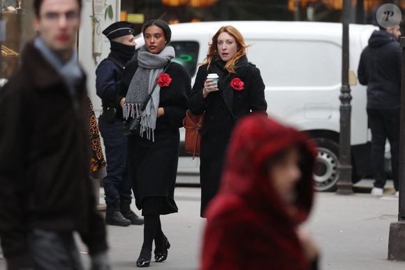 Sarah Stern arrive à la cérémonie d'enterrement de Catherine Laborde à l'église Saint-Roch à Paris, France, le 6 février 2025. Photo by Nasser Berzane/ABACAPRESS.COM