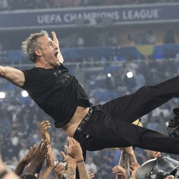 Luis Enrique - Le PSG remporte la Ligue Des Champions 2025, pour la première fois de son histoire, face à l'Inter Milan (5-0) à l'Allianz Arena de Munich, le 31 mai 2025.
© Cyril Moreau/Bestimage