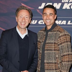 Stéphane Bern et son compagnon Yori Bailleres - Avant-première du film "L'Homme qui rétrécit" au cinéma le Grand Rex à Paris. © Coadic Guirec/Bestimage