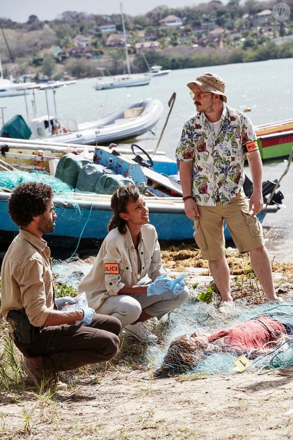Exclusif - Sonia Rolland, Julien Beramis et Valentin Papoudof sur le tournage de la série "Tropiques criminels" en Martinique diffusée le 22 novembre sur France 2. Le 8 mai 2019
© Sylvie Castioni / Bestimage