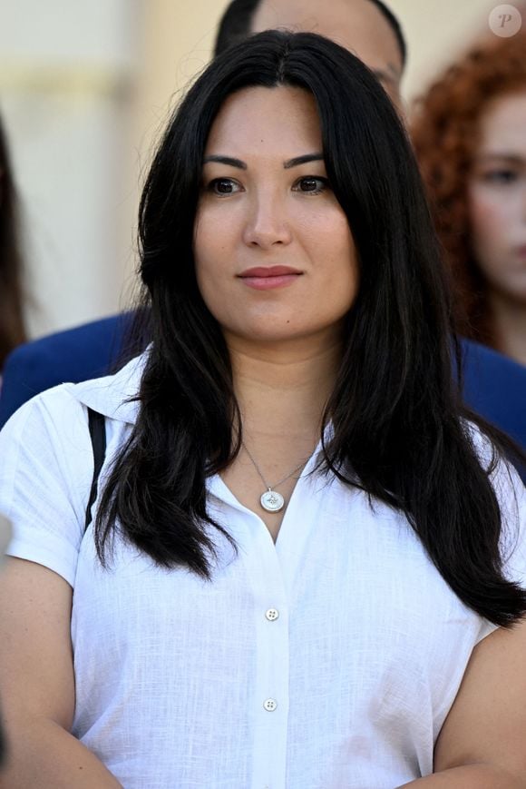 Marie Ducruet à la célébration des 20 ans de règne d'Albert II de Monaco sur la place du Palais à Monaco, le 19 juillet 2025. 

Photo : Bruno Bebert / Bestimage