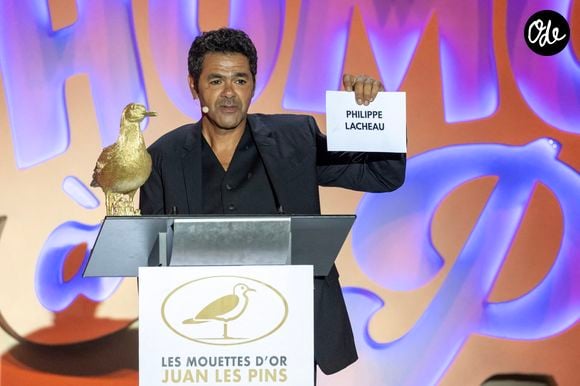 Jamel Debbouze durant l'enregistrement de la seconde soirée de "L'humour à la plage" pour la 3eme édition du festival de Juan les Pins à la pinède Gould le 27 juin 2026. © Jack Tribeca/Bestimage