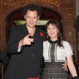 Eric Antoine et Calista - inauguration de la statue de cire de "Eric Antoine" au musée Grévin à Paris le 10 octobre 2018. © Coadic Guirec/Bestimage