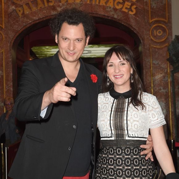 Eric Antoine et Calista - inauguration de la statue de cire de "Eric Antoine" au musée Grévin à Paris le 10 octobre 2018. © Coadic Guirec/Bestimage