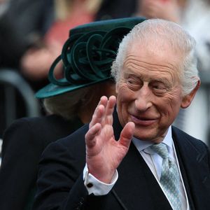 Le roi Charles III et la reine Camilla lors de l'office royal du bordeaux à la cathédrale de Durham, à Durham, au Royaume-Uni, le jeudi 17 avril 2025. Photo par Ryan Jenkinson/Parsons MediaABACAPRESS.COM