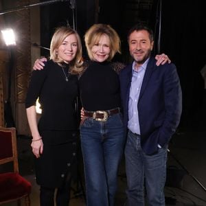 Exclusif - Clémentine Célarié lors de l'enregistrement de l'émission "Olympiascope" au théâtre Antoine, présentée par B.Montiel et diffusée le 2 mai 2025 sur Olympia TV, au théâtre Antoine à Paris, France, le 18 février 2025. © Denis Guignebourg/Bestimage