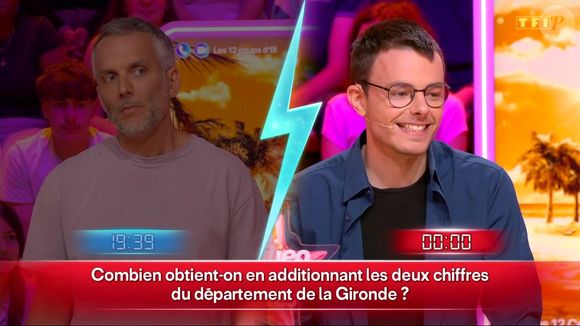Rappelons qu'en avril dernier, Paul El Kharrat semblait attendre l'élimination d'Emilien.

Emilien dans "Les 12 Coups de midi", perd face à Romain le 6 juillet 2025, sur TF1 © TF1