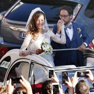 Mariage de Thomas Hollande et de la journaliste Emilie Broussouloux l'église de Meyssac en Corrèze, près de Brive, ville d'Emiie. Le 8 Septembre 2018.
© Patrick Bernard-Guillaume Collet / Bestimage