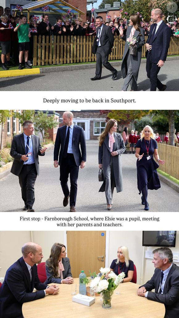 Kate Middleton et le prince William sont allés à la rencontre des proches des filles décédées durant l'attaque au couteau.