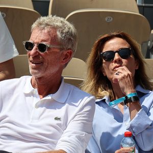 Denis Brogniart, Hortense Brogniart dans les tribunes lors des Internationaux de France Roland Garros 2023 le 06 juin 2023 à Paris, France. Photo Nasser Berzane/Abaca