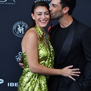 Rachel Legrain-Trapani (Miss France 2007) et son compagnon Valentin Léonard au photocall de la cérémonie d'ouverture de la 61ème édition du Festival de Télévision de Monte-Carlo au Grimaldi Forum, à Monaco, le 17 juin 2022. © Bruno Bebert/Bestimage
