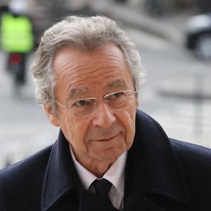 Michel Denisot - Arrivées à la cérémonie religieuse en hommage à Rolland Courbis dans l'église de la Madeleine à Paris, France, le 14 janvier 2026. © Jacovides-Moreau/Bestimage