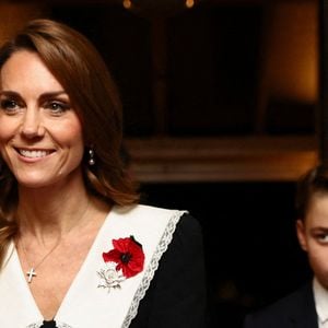 Catherine (Kate) Middleton, princesse de Galles, Le prince George de Galles - La famille royale britannique assiste au Festival du Souvenir de la Royal British Legion, en l'honneur des militaires, au Royal Albert Hall à Londres, le 8 novembre 2025.  Photo par Julien Burton / Bestimage