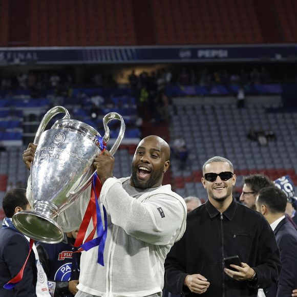 Teddy Riner, DJ Snake - Le PSG remporte la Ligue Des Champions 2025, pour la première fois de son histoire, face à l'Inter Milan (5-0) à l'Allianz Arena de Munich, le 31 mai 2025.
© Cyril Moreau/Bestimage