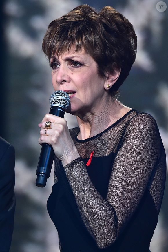 Exclusif - Catherine Laborde - Enregistrement de l'émission "La Télé Chante Pour le Sidaction" aux théâtre des Folies Bergère à Paris. L'émission sera diffusée sur France 2 le 28 mars Gorassini-Moreau/Bestimage