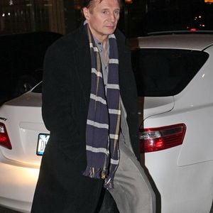 Liam Neeson - Sortie de la veillée funéraire de Natasha Richardson à New York - FAME PICTURES / BESTIMAGE
