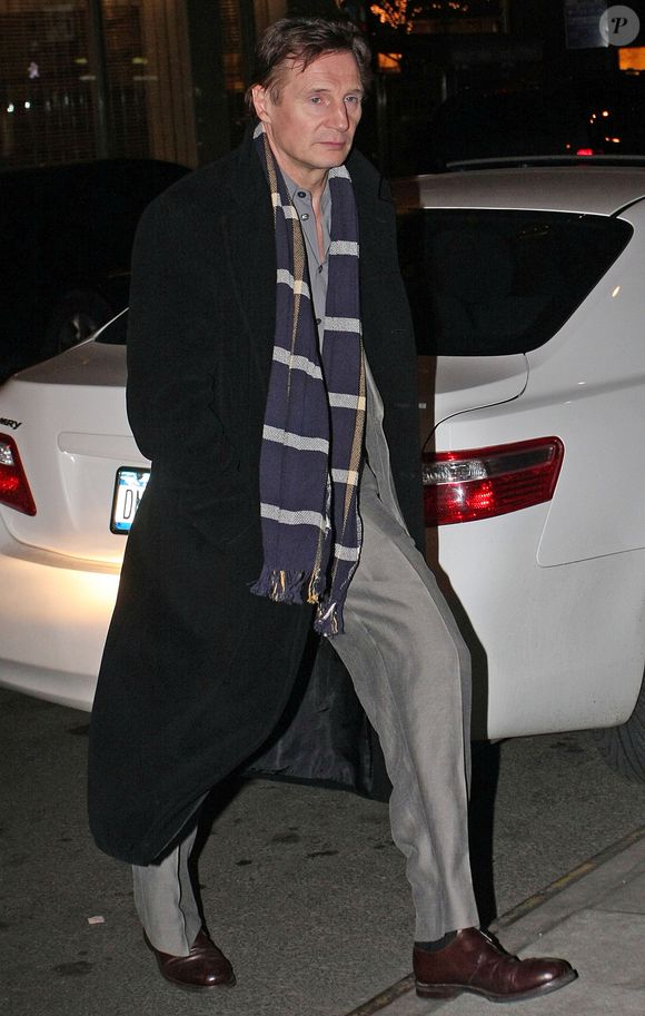 Liam Neeson - Sortie de la veillée funéraire de Natasha Richardson à New York - FAME PICTURES / BESTIMAGE