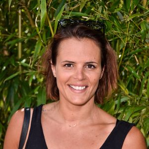 Laure Manaudou pose au village lors de la finale hommes de l'édition 2015 de Roland Garros, le 7 juin 2015 à Paris, France. Photo par Nicolas Gouhier/ABACAPRESS.COM