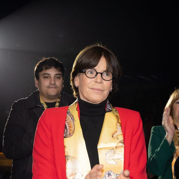 Sur le cliché en question, la princesse est en train de donner un biberon à l'un de ses petits-enfants

2ème soirée de sélection du 47ème Festival International du Cirque de Monte-Carlo en présence de la princesse Stéphanie de Monaco sous le chapiteau Fontvieille à Monaco le 18 janvier 2025. © Olivier Huitel/PoolMonaco/Bestimage