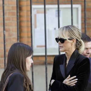 Laeticia Hallyday - Arrivées aux obsèques de N.Farès en l'église Saint-Jean-de-Montmartre à Paris, le 24 avril 2026. 
© Jacovides / Borde / Bestimage
