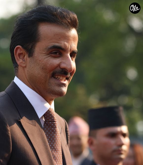 23 avril 2024, Katmandou, Bagmati, Népal : l'émir du Qatar, le cheikh Tamim ben Hamad Al Thani, arrive à l'aéroport international de Tribhuvan pour une visite d'État de deux jours au Népal, le 23 avril 2024. © Aryan Dhimal / Zuma Press / Bestimage