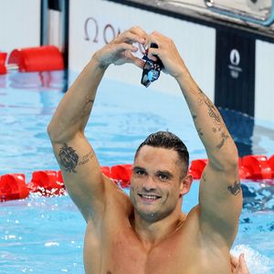 Florent Manaudou obtient la médaille de bronze sur 50 m nage libre lors des Jeux Olympiques de Paris 2024 (JO) à Paris La Defense Arena à Nanterre le 2 Aout 2024. © Dominique Jacovides-Pierre Perusseau/Bestimage