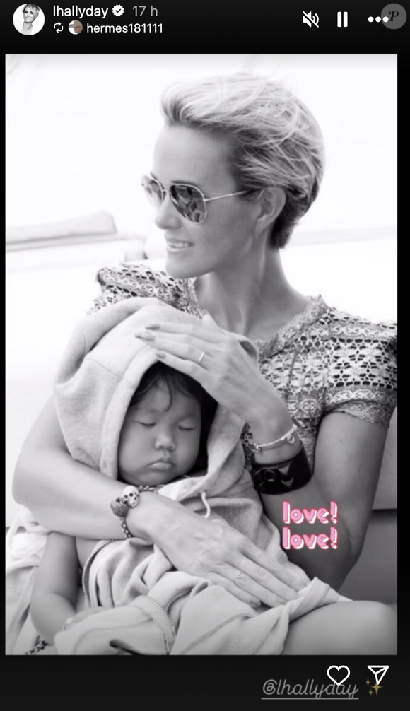 Capture d'écran de la story Instagram de Læticia Hallyday.
