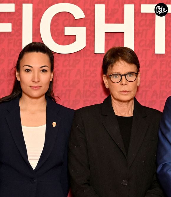 Marie Ducruet, la princesse Stéphanie de Monaco et Louis Ducruet durant la soirée de gala du "Fight Aids Cup 2026" à l'hôtel Fairmont Monte-Carlo à Monaco, le 24 janvier 2026 après la sixième édition de la Fight Aids Cup, un match de football caritatif au stade Louis II qui a opposé l'équipe du Cirque FC de la princesse Stéphanie et les Barbagiuans du prince Albert. © Bruno Bebert / Bestimage