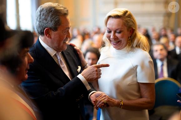 Georges Fenech et Amélie Leperre-Dimeglio - Mariage civil de Georges Fenech et Amélie Leperre-Dimeglio à la mairie du 16ème arrondissement de Paris le 31 janvier 2026.

© Pierre Perusseau / Bestimage