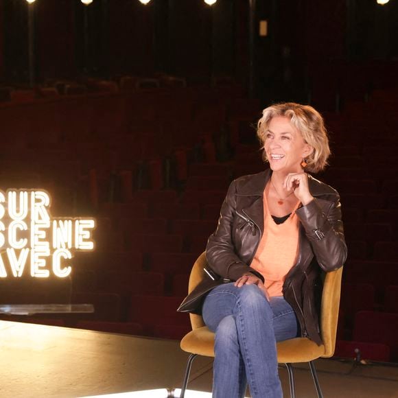 Exclusif - Corinne Touzet lors du tournage de "Sur Scène Avec" à Paris le 7 novembre 2024. © Jack Tribeca / Bestimage