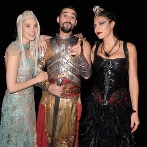 Camille Lou, Florent Mothe et Zaho lors de la dernière représentation parisienne de "La légende du roi Arthur" au Palais des Congrès à Paris, le 16 janvier 2016, avant une tournée dans toute la France courant 2016. © Veeren/Bestimage | 00285281