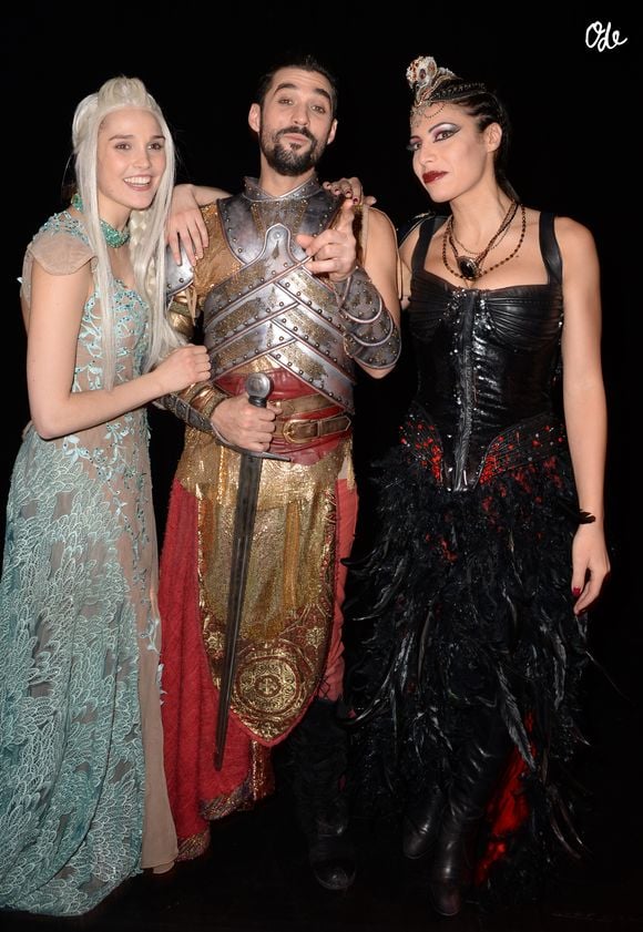 Camille Lou, Florent Mothe et Zaho lors de la dernière représentation parisienne de "La légende du roi Arthur" au Palais des Congrès à Paris, le 16 janvier 2016, avant une tournée dans toute la France courant 2016. © Veeren/Bestimage | 00285281