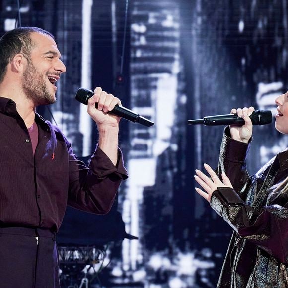 Exclusif - Amir et Helena lors de l’enregistrement de l’émission “Les stars s’unissent pour le Sidaction” au théâtre Marigny à Paris, France, le 11 mars 2025. L’émission sera diffusée en prime le 22 mars sur France 2. © Guirec-Moreau/ Bestimage