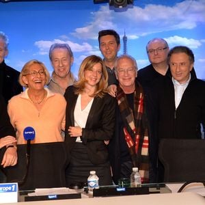 Exclusif - Christian Morin, Christian Jeanpierre, Isabelle Balkany, Gérard Klein, Wendy Bouchard, Maxime Switek, Bernard Murat, Jacky Gallois, Michel Drucker et Laurent Cabrol - Soirée spéciale pour les 60 ans de Europe 1 animée Wendy Bouchard et Maxime Switek. Le 4 février 2015