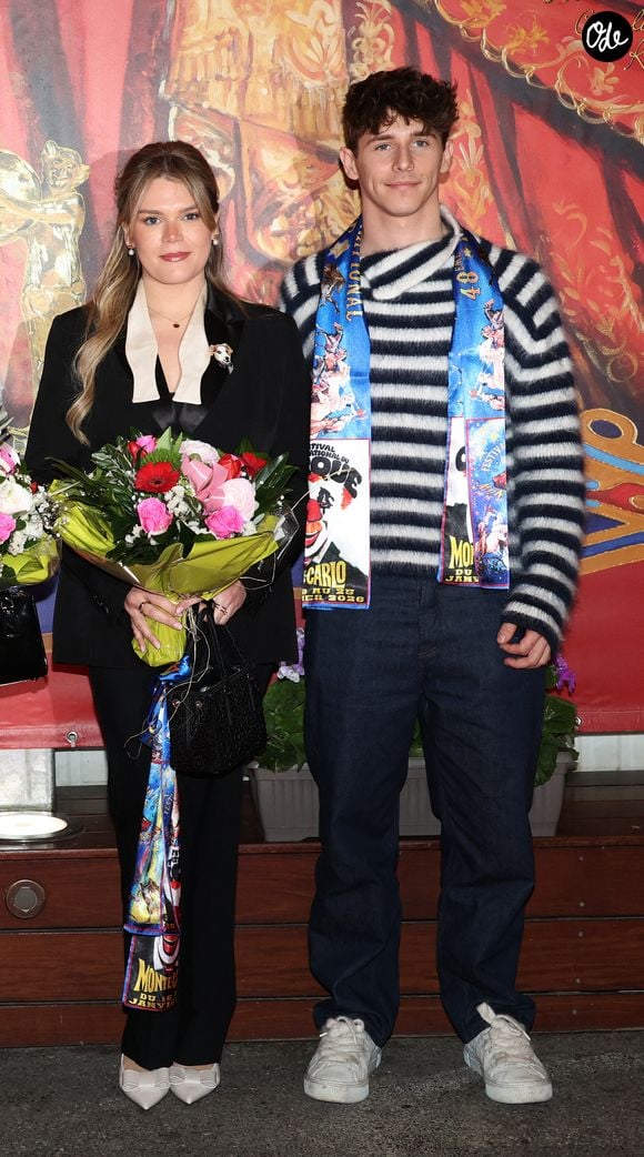 Camille Gottlieb et Arthur Leclercq au 48e Festival international du cirque de Monte-Carlo à Monaco, le 17 janvier 2026. Photo de Jean-Charles Vinaj/Abaca