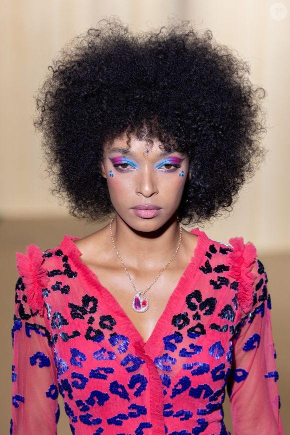 Ophély Mezino - Défilé de mode Christophe Guillarmé prêt à porter Printemps/Été 2024 au Balajo à Paris le 27 septembre 2023.
© Jeremy Melloul / Bestimage