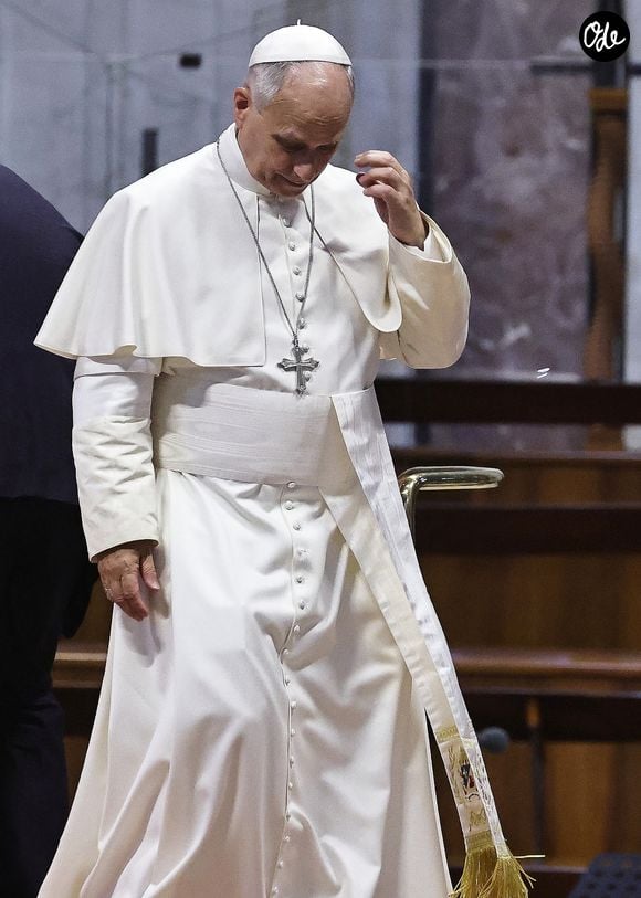 Le pape Léon XIV lors de l'audience générale hebdomadaire à la basilique Saint-Pierre au Vatican, le 26 août 2026. © Evandro Inetti/ZUMA Press Wire/Bestimage