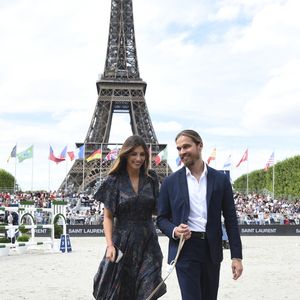 Camille Cerf (ambassadrice Jumping 2022) et son compagnon Theo Fleury - Prix Saint Laurent Eiffel Challenge CSI5 lors de la 8ème édition du "Longines Paris Eiffel Jumping" au Champ de Mars à Paris le 26 juin 2022.

© JB Autissier / Panoramic / Bestimage
