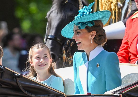 La princesse Charlotte, Catherine, princesse de Galles pendant le défilé des couleurs 2025, à Londres, Royaume-Uni, le 14 juin 2025. Photo by Zak Hussein/Splash News/ABACAPRESS.COM